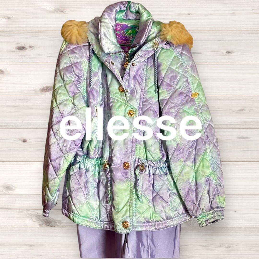 エレッセ ellesse スキーウェア 上下セット レディース 昭和 レトロ
