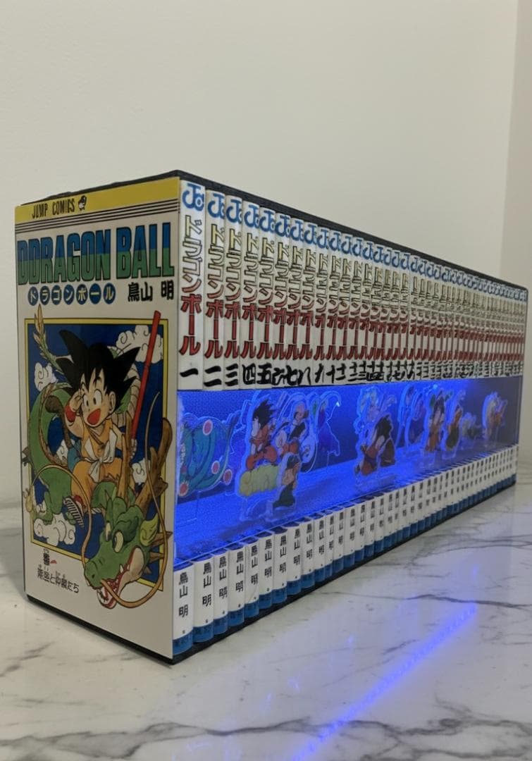 ドラゴンボール 一番くじ 背表紙　アクリルスタンド＋LEDディスプレイケース