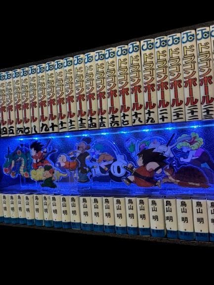 ドラゴンボール 一番くじ 背表紙　アクリルスタンド＋LEDディスプレイケース