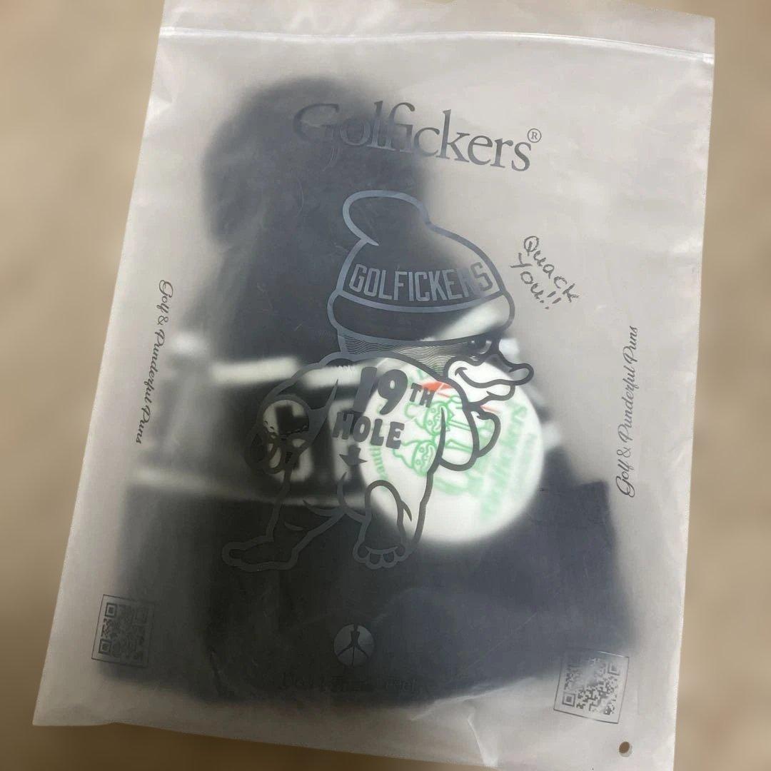 Golfickers ポンポン付きニット帽 黒/白