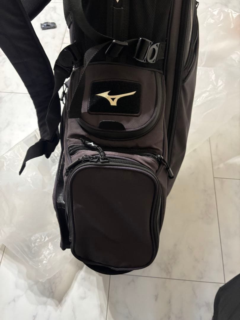 Mizuno スタンド付きキャディバッグ ブラック