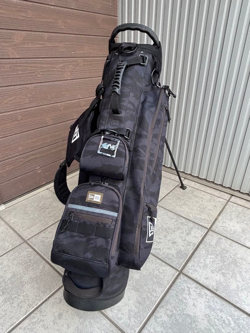 NEW ERA キャディーバッグ カモネイビー　スタンド式