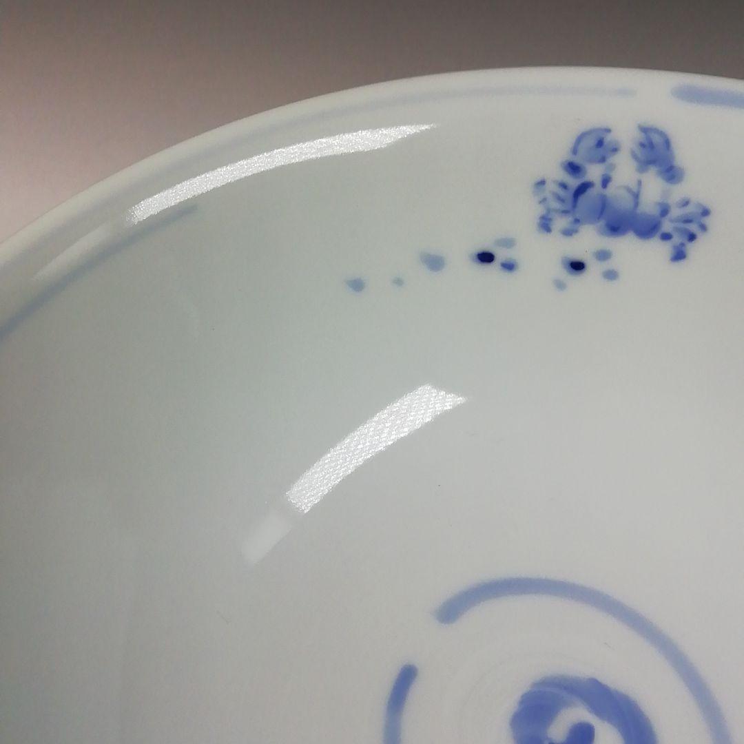 Ｔ７３０　茶碗　『染付　糸目　沢蟹』『平茶碗』『幸風 造』　共箱　抹茶碗　茶道具