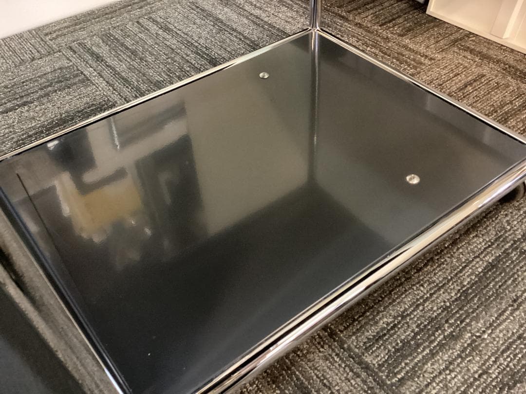 鍵付き　USMハラー　ロールボーイ　２段　デスクワゴン　アントラサイト　C