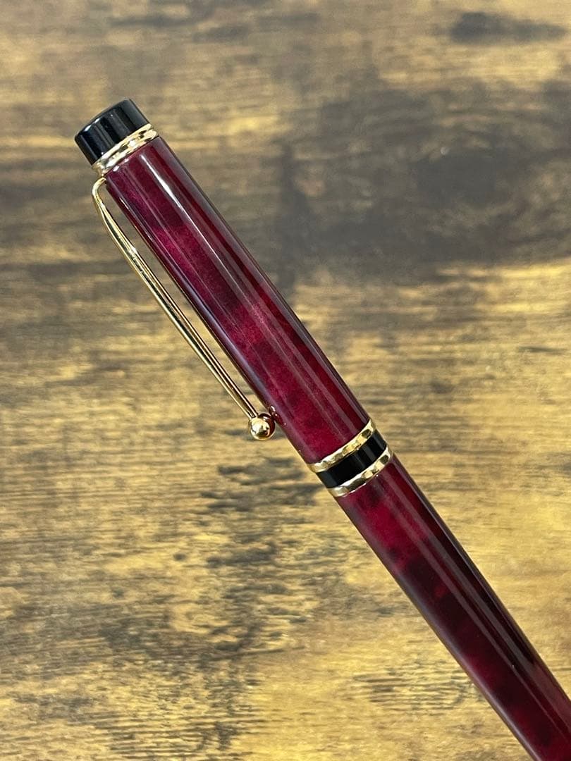 試筆のみ　初期型　グランセ　ルビーレッドマーブル　刻印　パイロット M 万年筆