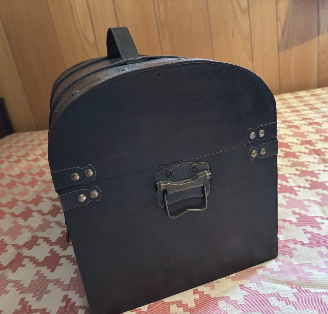 アンティーク風 木製トランクボックス 宝箱風 収納ケース