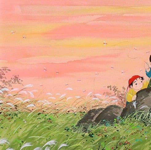 開田風堂「とんぼ取り」 100部限定 シルクスクリーン アートコム証明書