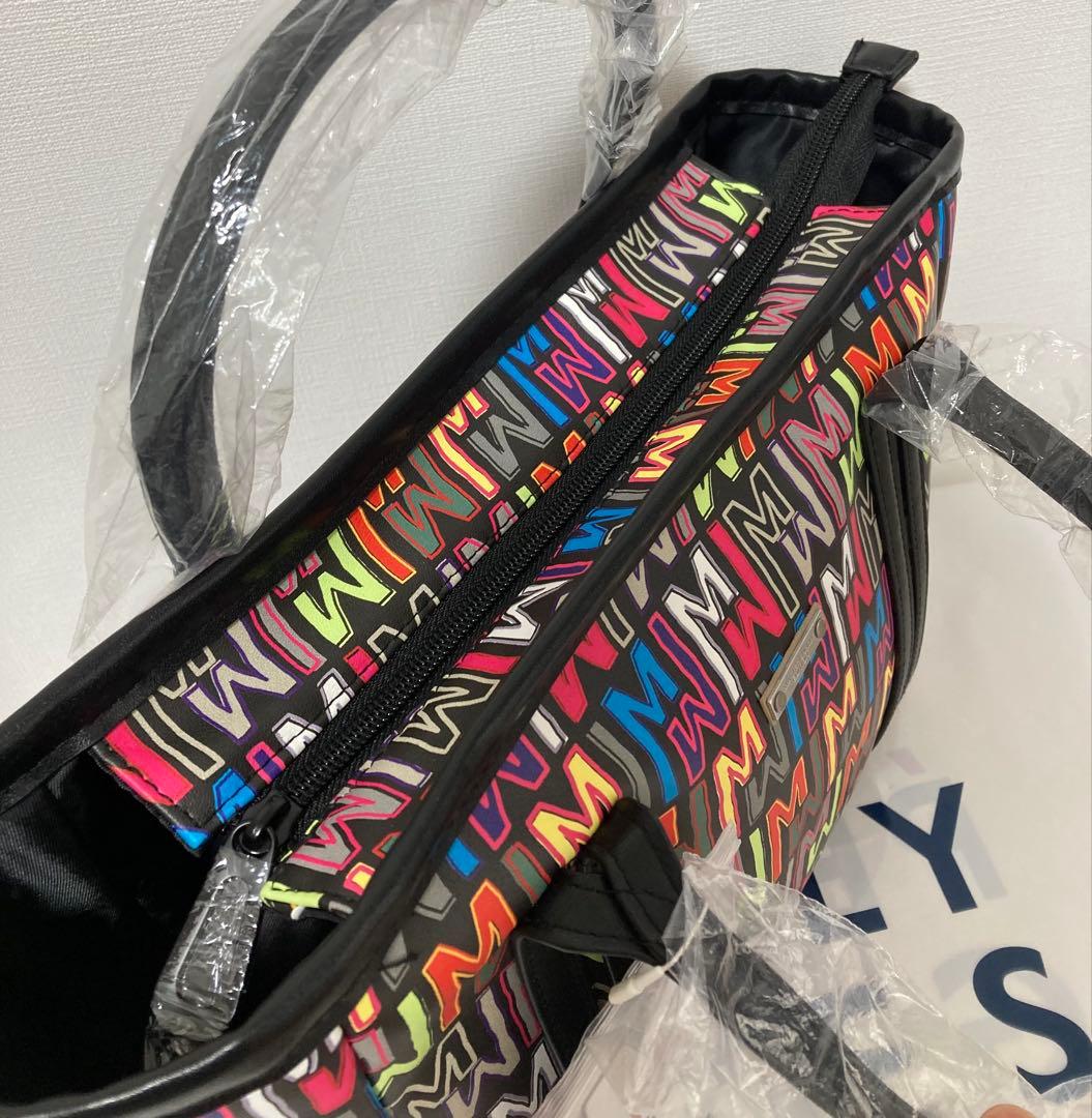 新品 パーリーゲイツ マスターバニー 総柄プリント カートバッグ 黒 兼用モデル