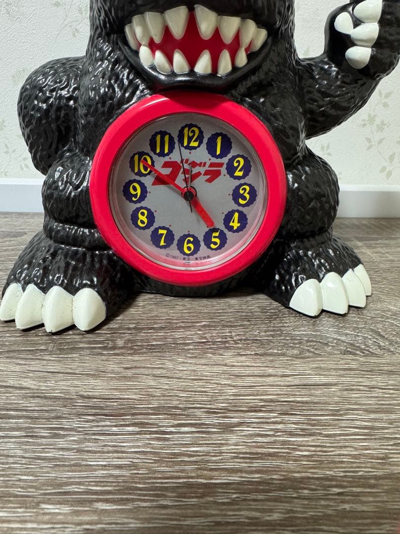 ゴジラ　目覚まし時計　動作確認済　フィギュア型