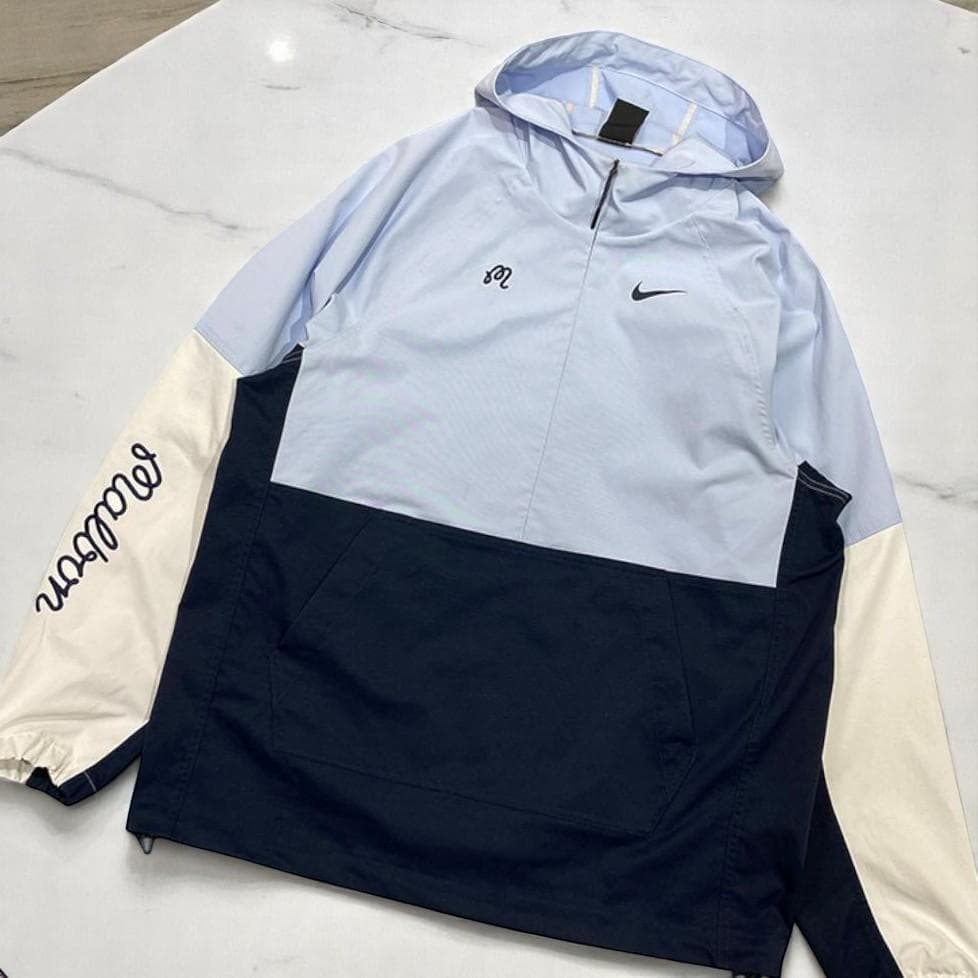 希少 美品 ナイキ× マルボンゴルフ コラボ アノラック ジャケット M ブルー