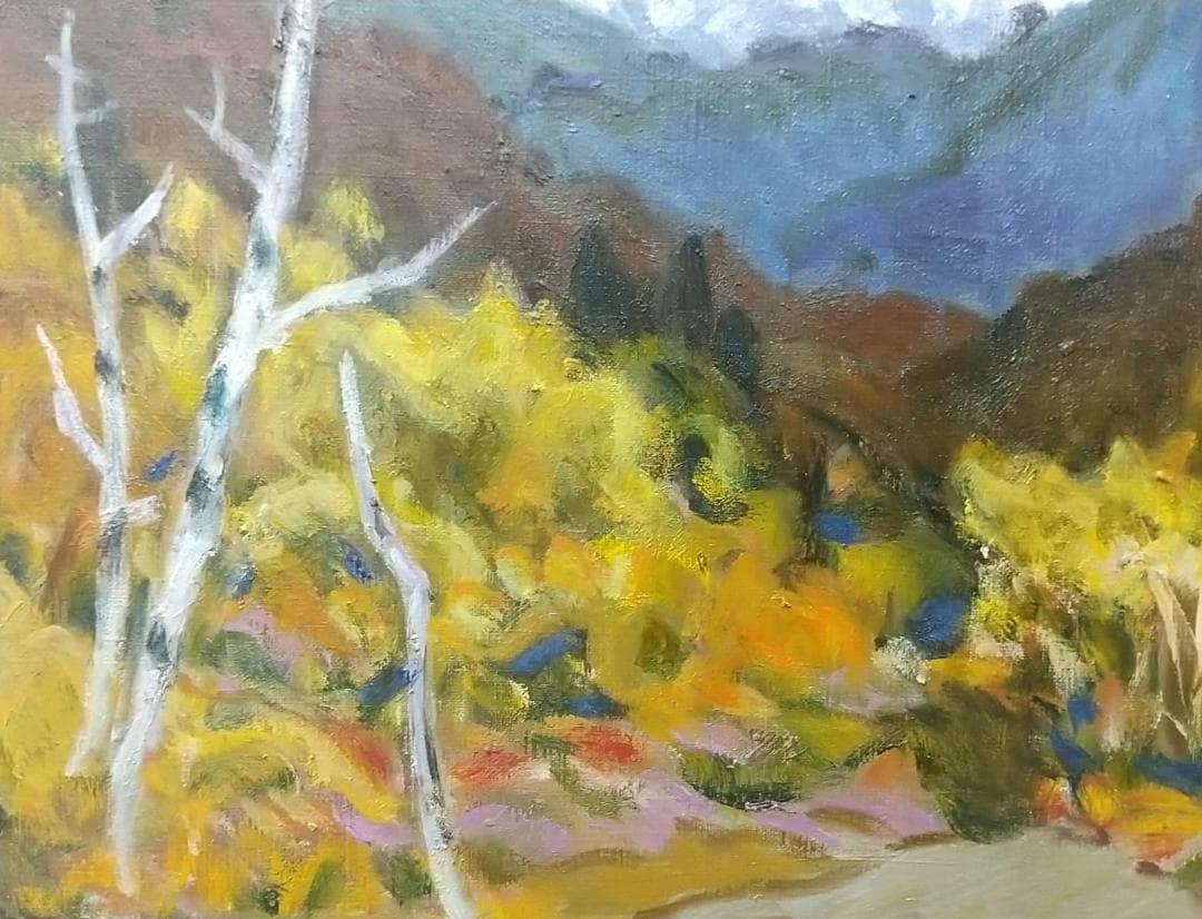 「木曽駒ヶ岳」F6 油絵 油彩画 絵画 アート 風景画