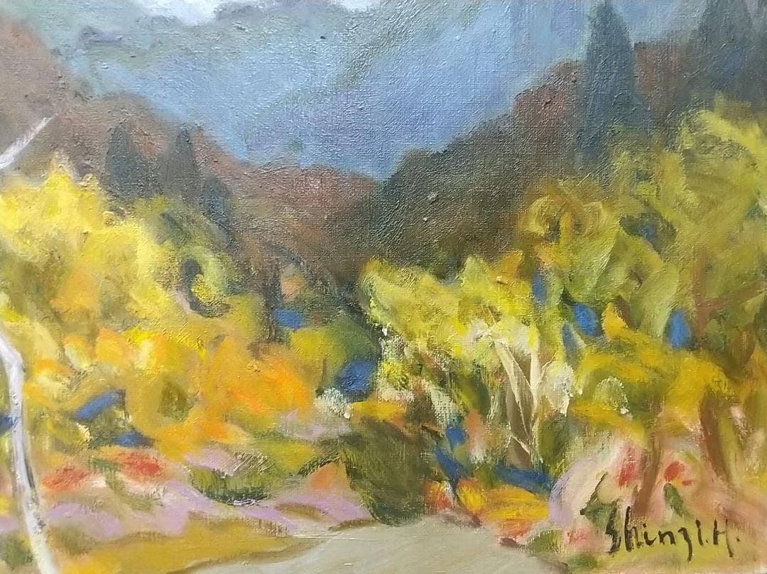 「木曽駒ヶ岳」F6 油絵 油彩画 絵画 アート 風景画