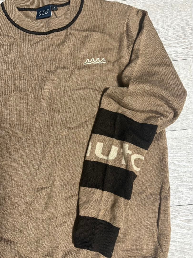 muta メンズ セーター ベージュ ゴルフ