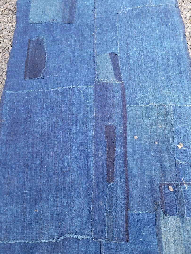 藍染 木綿 2幅 古布 生地 材料 リメイク