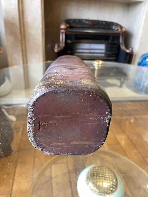 ダークブラウン 四角形 花瓶 箱付き