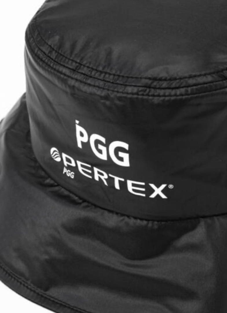 新品 パーリーゲイツ PGG PERTEX二層ハット 黒 男女兼用モデル