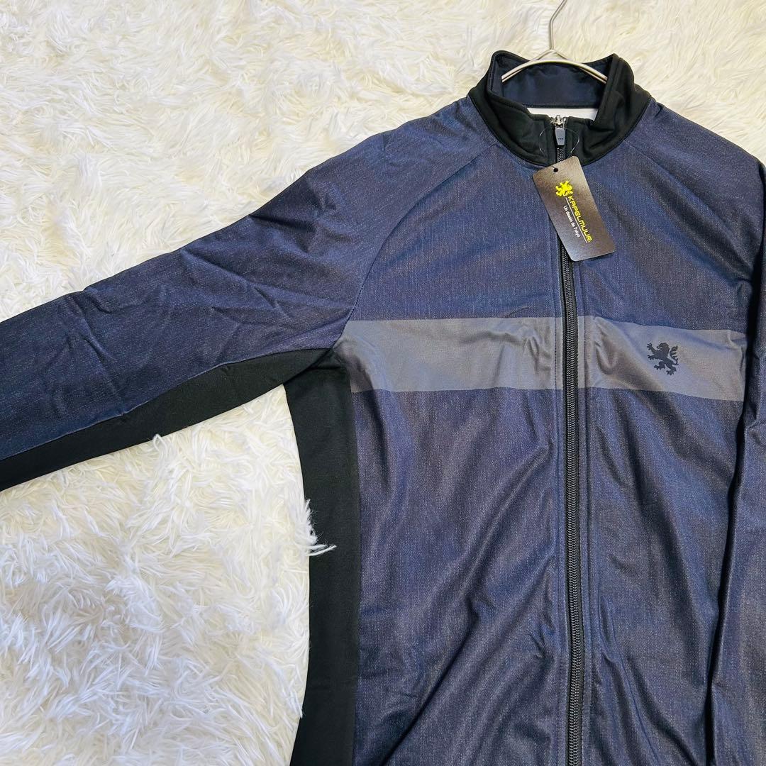 ■新品■　カペルミュール　Mサイズ　裏起毛ジャケット　グレーボーダーデニム