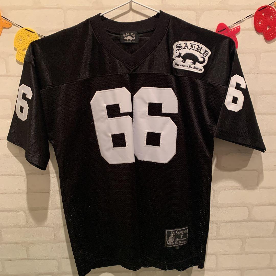 salud 激レア　フットボールシャツ　90s チカーノ  ローライダー
