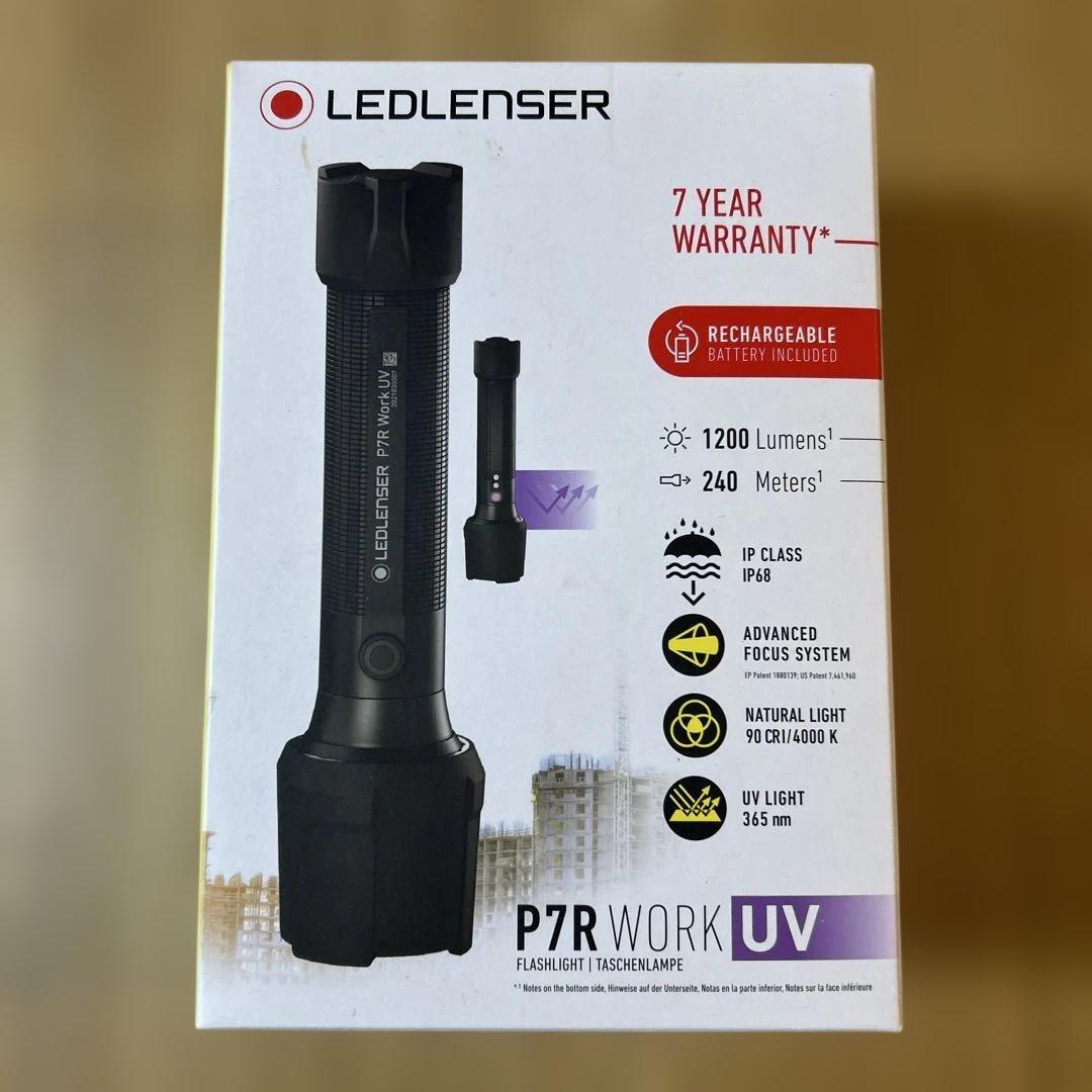 LEDLENSER P7R Work UV 1200ルーメン 充電式懐中電灯