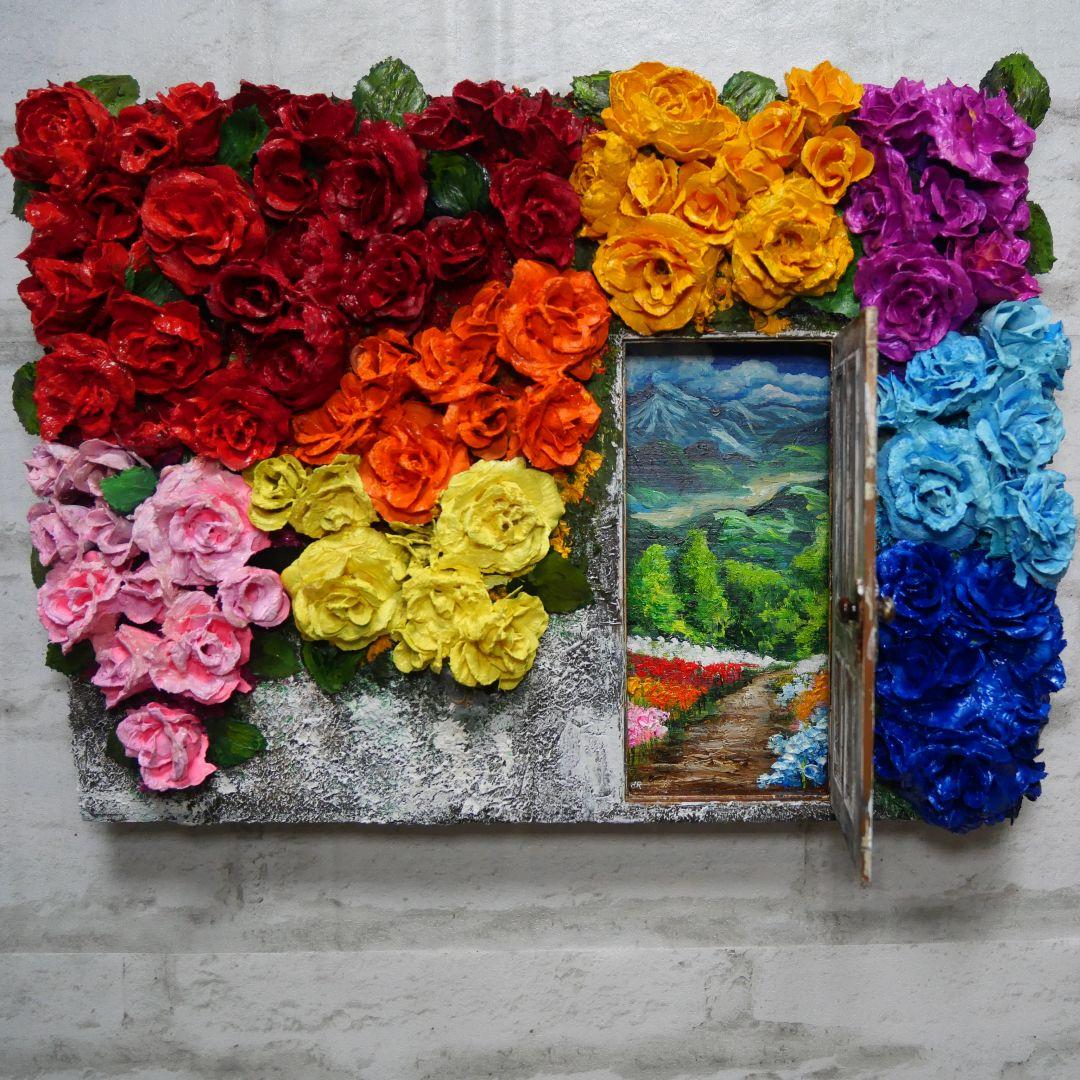 油絵 油彩 油彩画 絵 絵画【扉の先の世界】