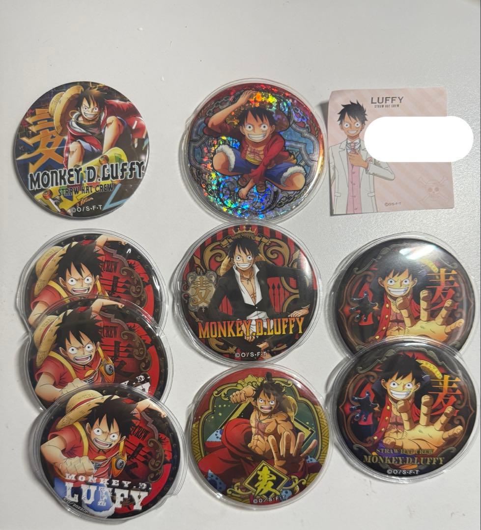 ワンピース　輩缶バッジ　スポーツ　SHINE RED ワノ国　ナイトメア　ルフィ