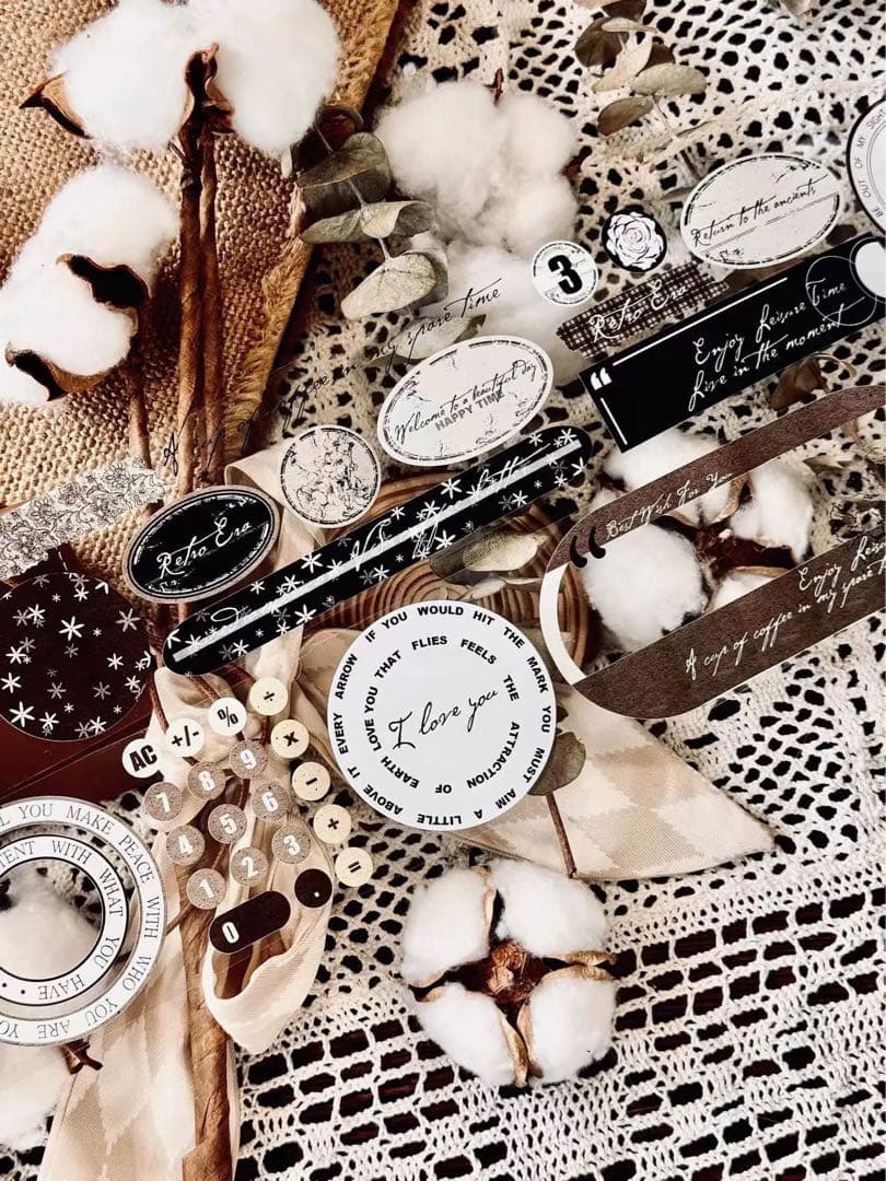 霖蓝汐原创手账《浮光之圈》海外マスキングテープ　マステ 【2235】