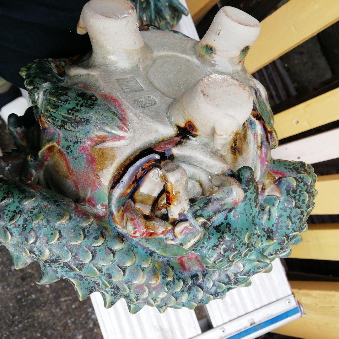 山岡徹山龍登窯香呂の陶器彫刻 装飾品、上野焼香春焼き工芸品、華道仏教、お寺、骨董