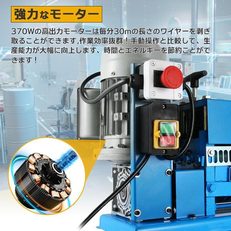 モータ1年保証‐電線皮むき機1.5〜38mm ワイヤー ケーブル ストリッパー