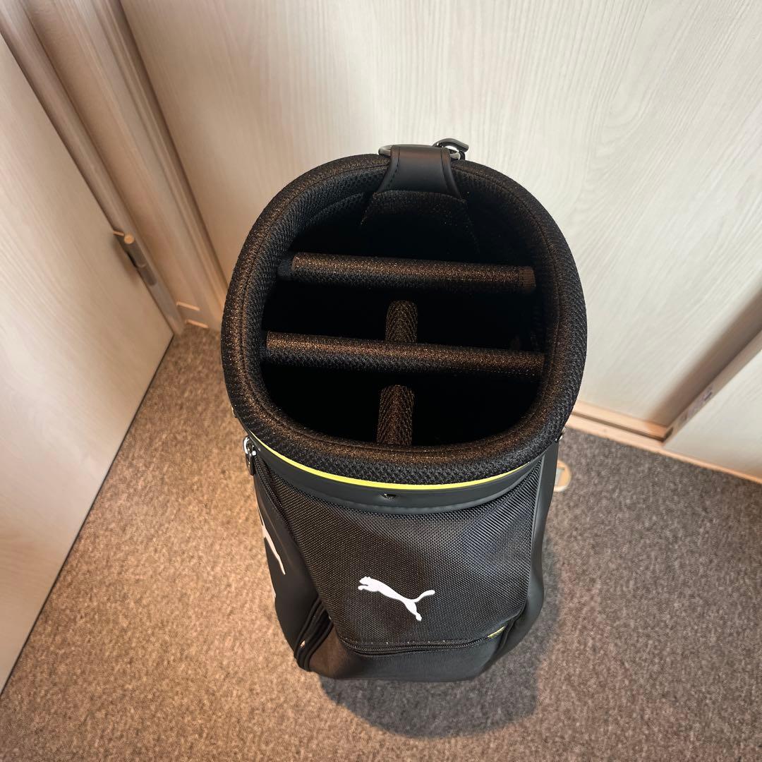 PUMA 黒 キャディバッグ 多機能ポケット付き