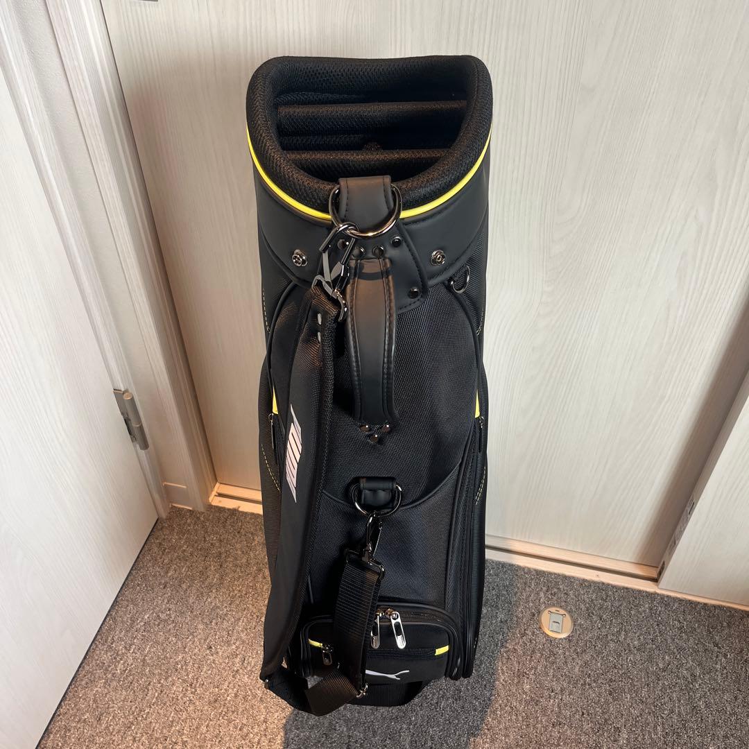 PUMA 黒 キャディバッグ 多機能ポケット付き