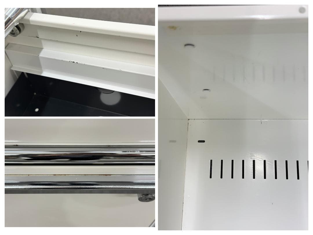 USM/ハラーシステム■ロールボーイ　デスクワゴン　2段　鍵あり　ホワイト　白