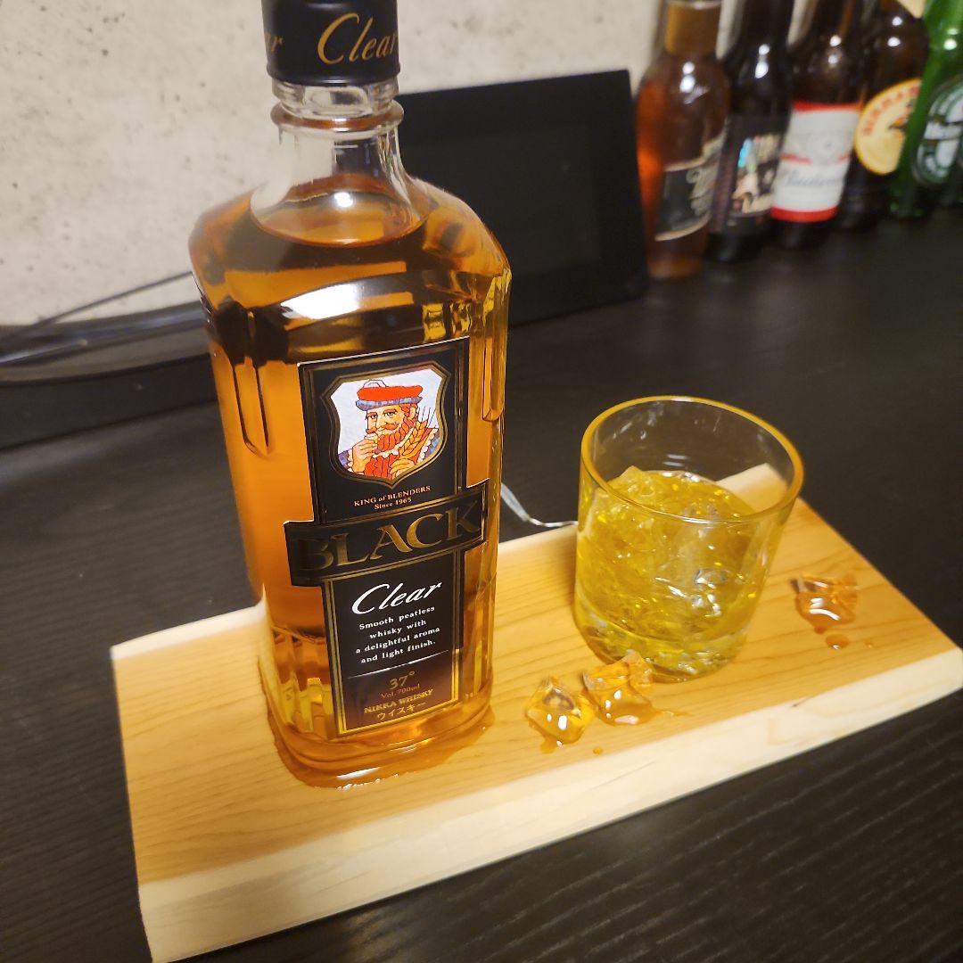 ブラックニッカ　 ウイスキー 700ml ヴィンテージグラス　レジンアート