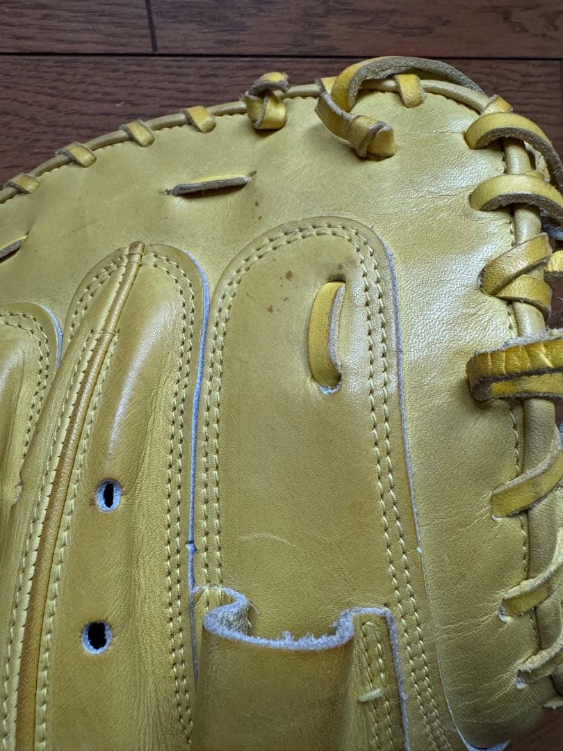 ZETT 硬式　キャッチャーグローブ イエロー