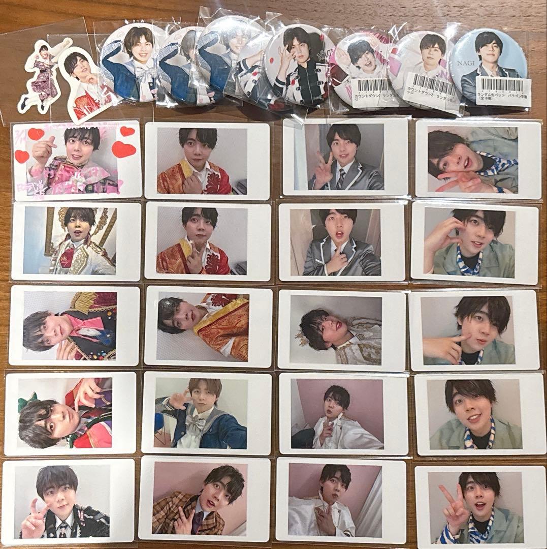 なぎ　30点セット　ハピカ　ステッカー　缶バッジ