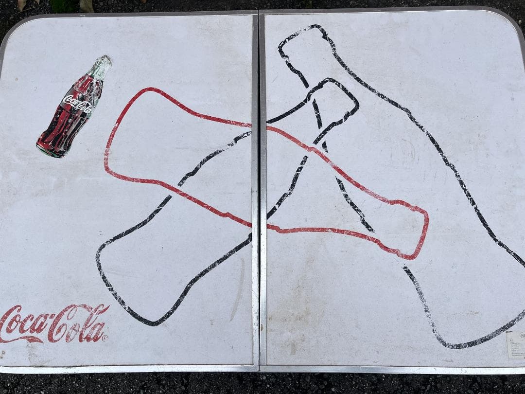 希少！ 【コカ・コーラ】 アウトドア？折畳式テーブル 高さ約３２㎝