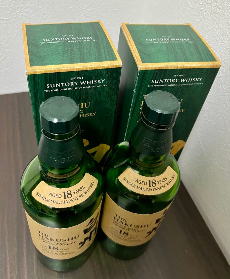 【白州18年】空き瓶2本　カートン2枚