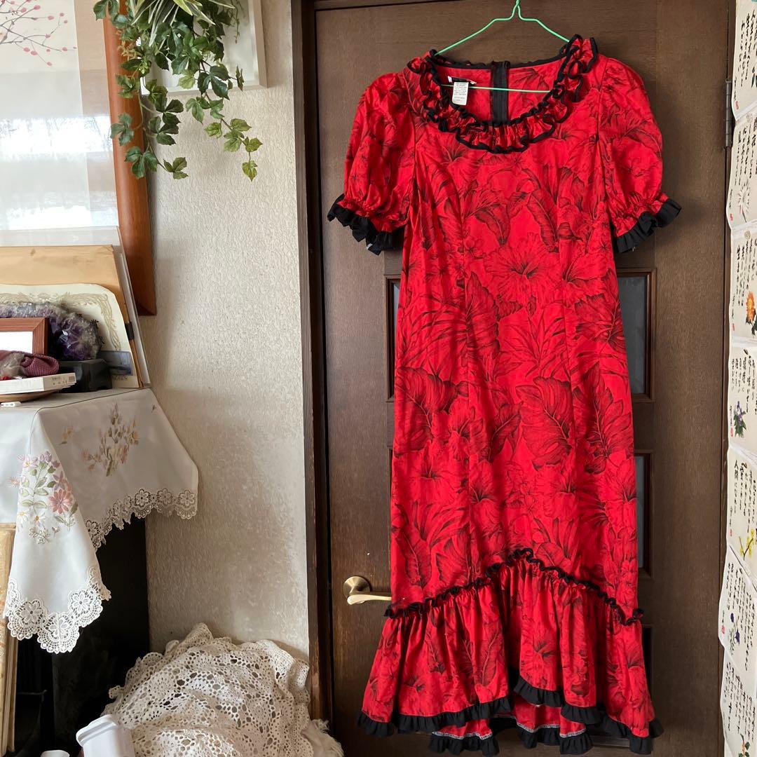 美品　ハワイアンドレス　Ｌサイズ