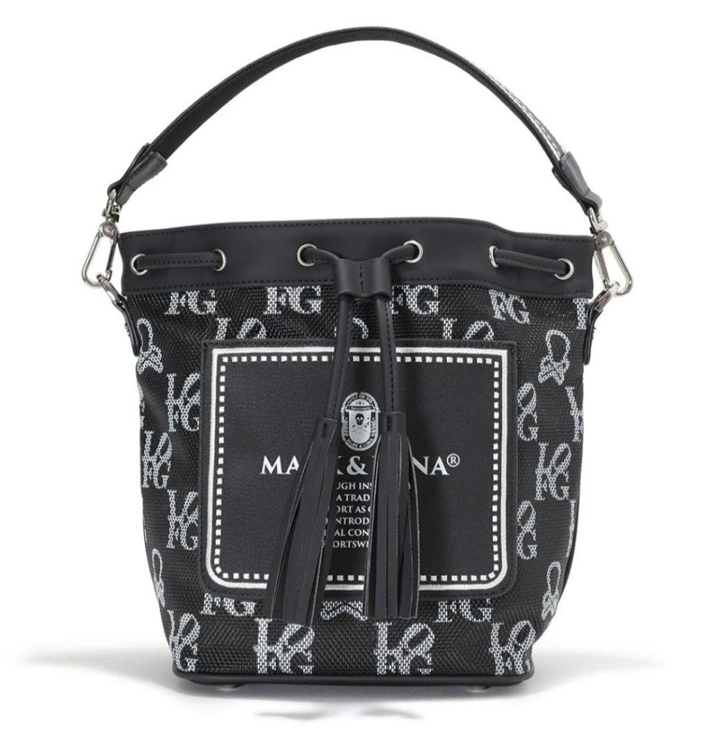 良品✦マークアンドロナ★25年春夏メッシュゴルフラウンドカートバッグ✦ブラック