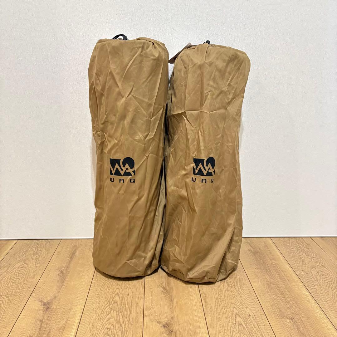 WAQ マット 8cm 厚手 2枚セット インフレータブル キャンプ 車中泊用