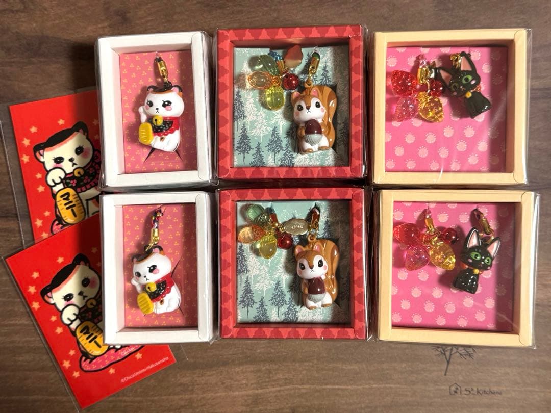 3月のライオン マニーちゃん リスポッケ先生 いちごちゃん 根付鈴セット