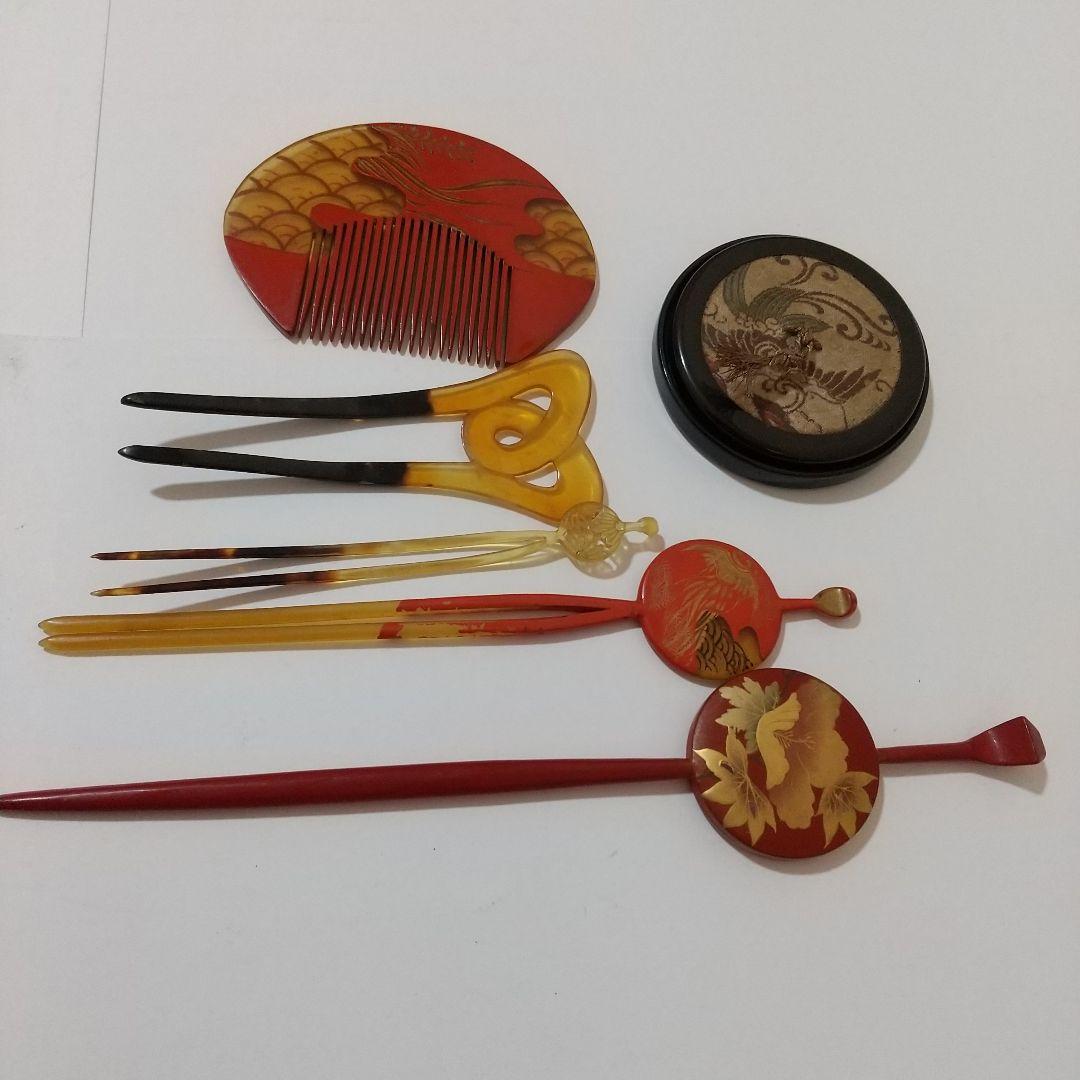 骨董品 かんざし くし 鏡