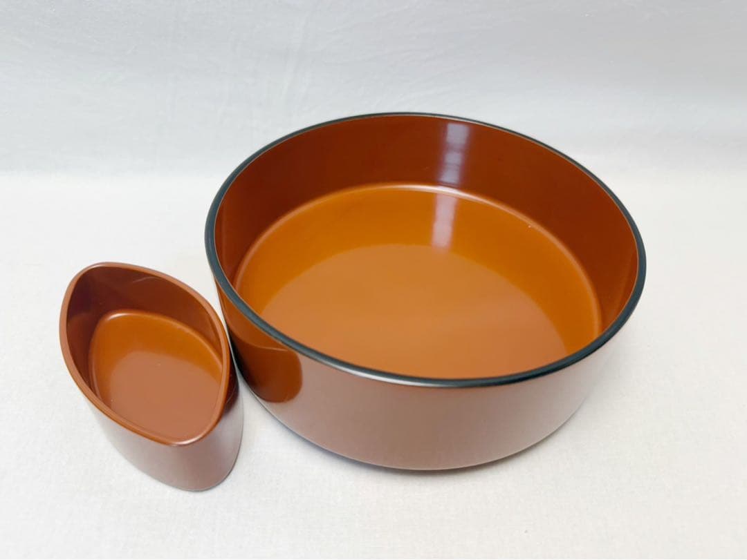 茶道具 木製古代朱塗 蘭蒔絵 多用鉢 菓子鉢 天麩羅 どんぶり等 5客揃