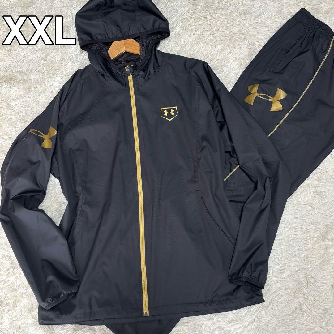 ✨️極美品 アンダーアーマー ランニングウェア 大きいサイズ XXL 黒 金