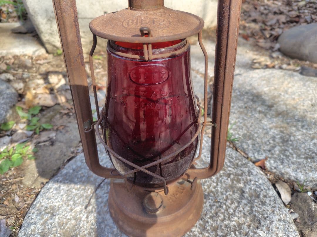 Dietz デイツランタン 赤グローブ アンティーク ヴィンテージランタン
