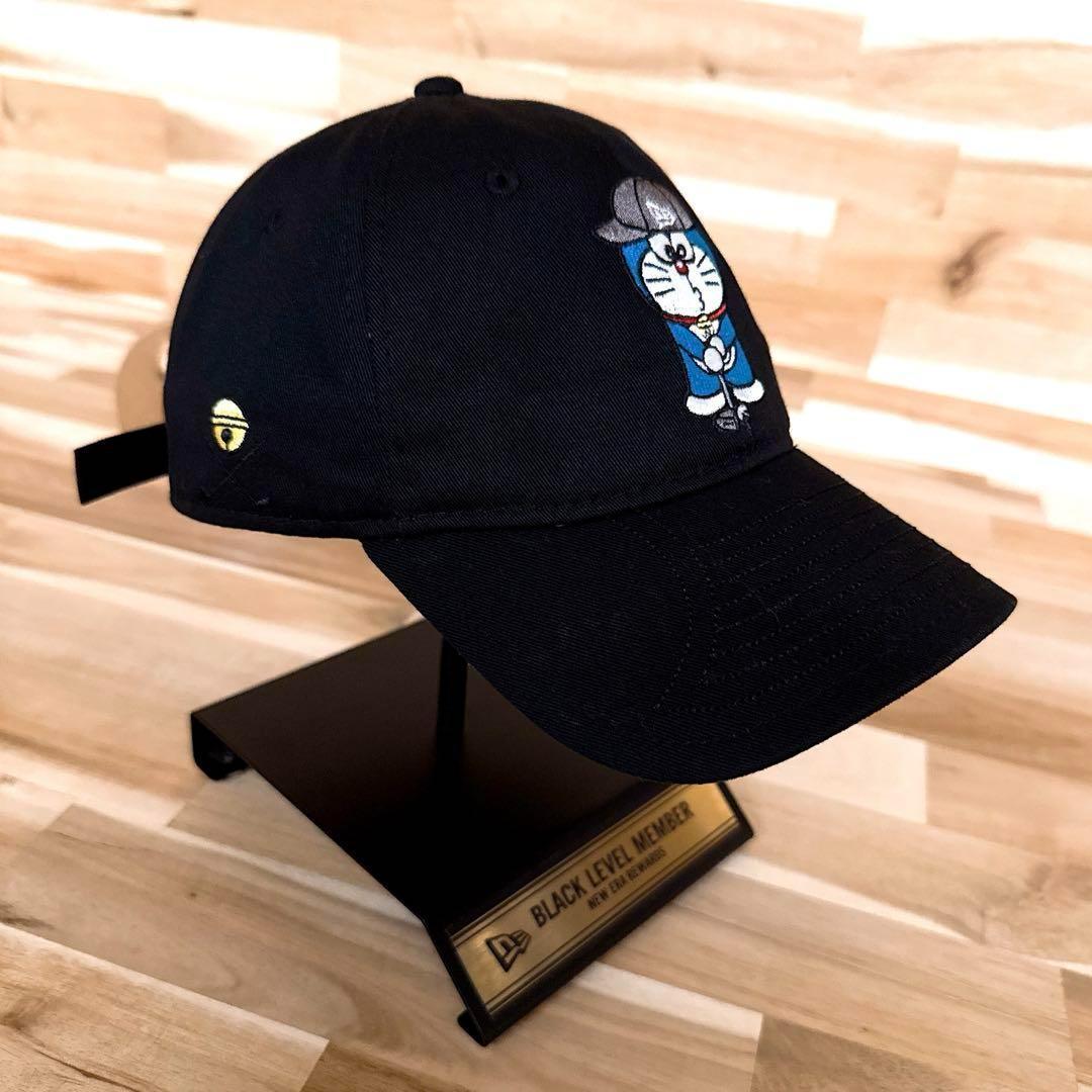 レア【ニューエラ×ドラえもん】限定コラボ ゴルフ キャップ マグネット搭載 黒