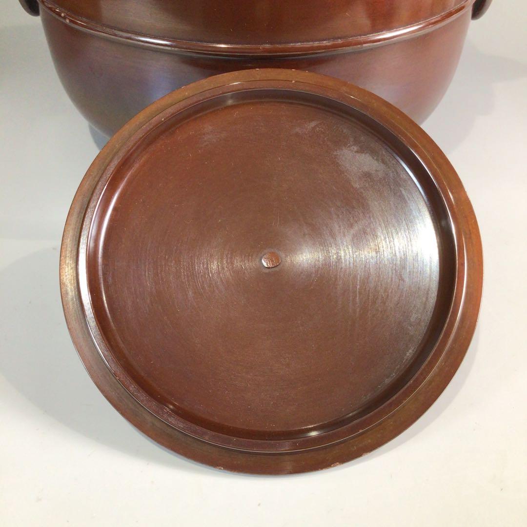 Ｐ５１　皆具　『金森紹栄造』『唐銅皆具』『水指　建水　蓋置　杓立』　共箱　茶道具