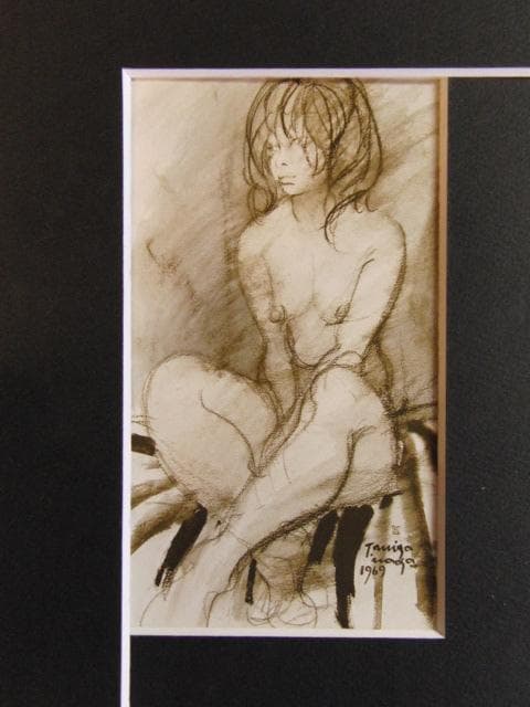 宮永岳彦、裸婦習作　E、希少な画集より、新品高級額・額装付、状態良好