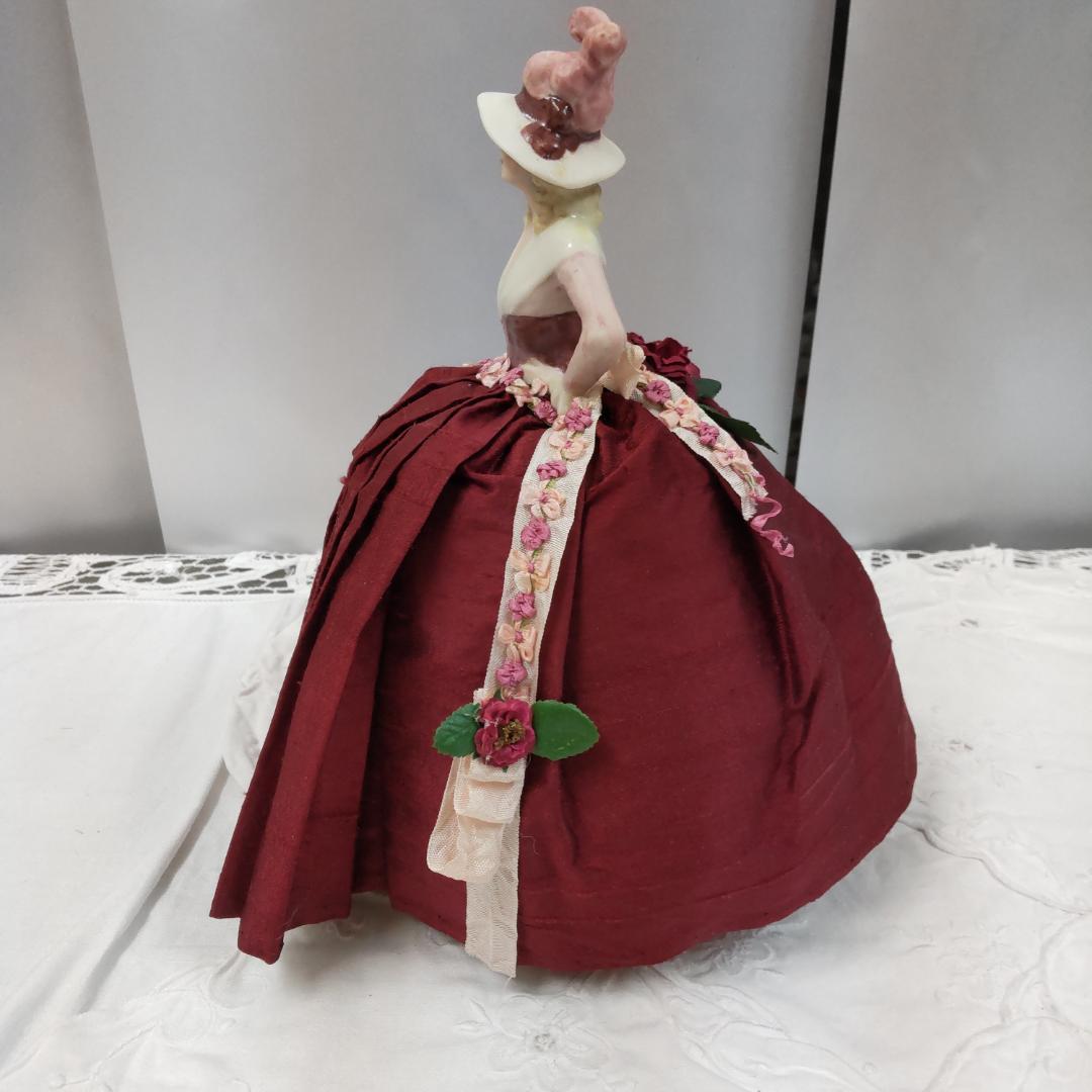 ハーフドール　ピンクッション　ボルドー