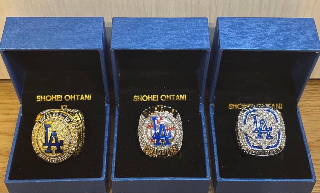 ⭐️非売品リング 特別構成セット⭐️ 大谷翔平 2024WS制覇 記念リング3種類