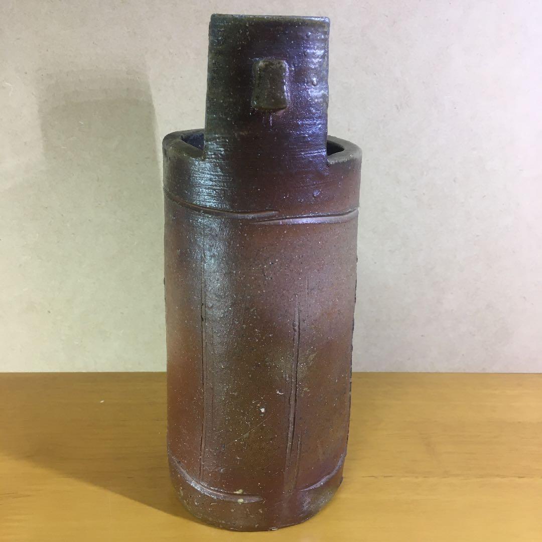 備前焼 手桶花入  伊勢崎満